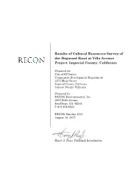 Cultural Resources Report
