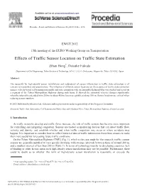 Effects of Traffic Sensor Location on Traffic State Estimation