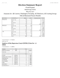 Election Summary Report