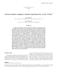 Extreme Dynamic Mapping: Animals Map Themselves on the “Cloud”