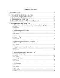 Table of Contents I. Introduction