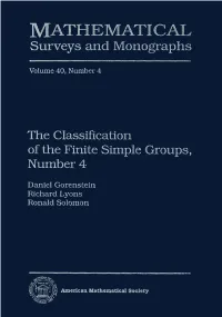 The Classification of the Finite Simple