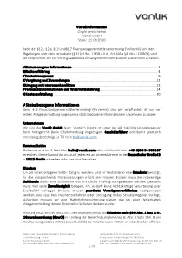 Vorabinformation a Statusbezogene Informationen