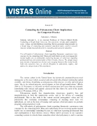 Counseling the Polyamorous Client: Implications for Competent Practice