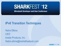 Ipv6 Transition Techniques