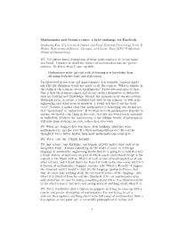 Mathematics and Occam's Razor: a Brief Exchange Via Facebook