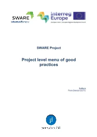 Project Level Menu of Good Practices
