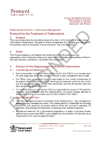 Protocol for the Treatment of Tuberculosis (TB)