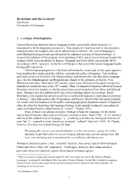 Recursion and the Lexicon* Jan Koster University of Groningen