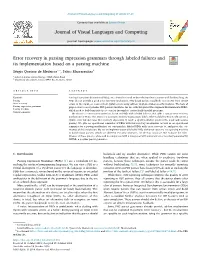 Error Recovery in Parsing Expression Grammars Through Labeled Failures