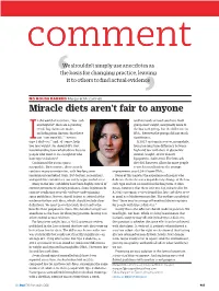 Miracle Diets Aren't Fair to Anyone