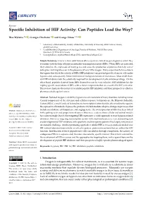 Specific Inhibition of HIF Activity