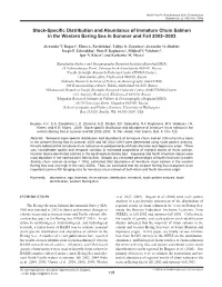Stock-Specific Distribution and Abundance of Immature Chum Salmon in the Western Bering Sea in Summer and Fall 2002–2003