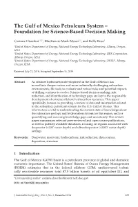 The Gulf of Mexico Petroleum System – Foundation for Science-Based Decision Making