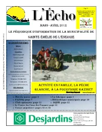 Écho De Mars Et Avril 2012, Version Interne.Pub