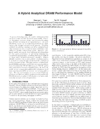 A Hybrid Analytical DRAM Performance Model