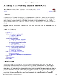 A Survey of Networking Issues in Smart Grid a Survey of Networking Issues in Smart Grid