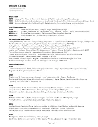 ERNESTO R. GÓMEZ Egsculptor@Gmail.Com Ernestorgomez.Com