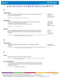 LEGEND Glossary Let Evidence Guide Every New Decision