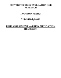 Risk Assessment and Risk Mitigation Review(S)