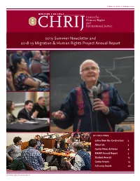 Summer 2019 Newsletter and MHRP Annual Report