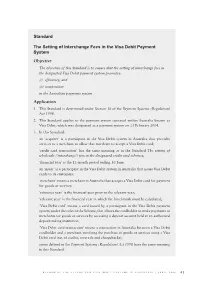 The Setting of Interchange Fees in the Visa Debit Payment System