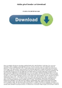Adobe Pixel Bender Cs4 Download