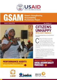 Citizens Unhappy with Audit Findings