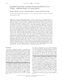 Expanded Prussian Blue Analogues Incorporating [Re6se8(CN)6] Clusters: Adjusting Porosity Via Charge Balance