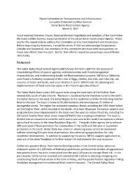 House Committee on Transportation and Infrastructure Complete Statement by Mike Inamine Sutter Butte Flood Control Agency March 9, 2017