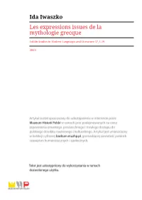 Ida Iwaszko Les Expressions Issues De La Mythologie Grecque