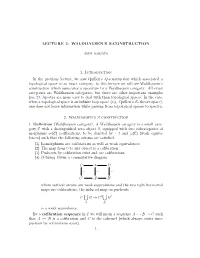 LECTURE 2: WALDHAUSEN's S-CONSTRUCTION 1. Introduction