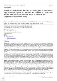 Operability, Usefulness, and Task-Technology Fit of an Mhealth