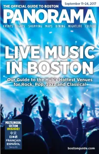 Our Guide to the Hub's Hottest Venues for Rock, Pop, Jazz and Classical