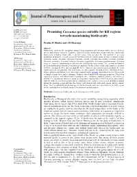 Promising Curcuma Species Suitable for Hill Regions Towards Maintaining