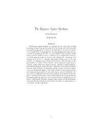 The Enigma Cipher Machine