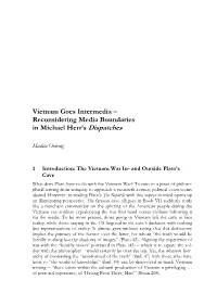 Vietnam Goes Intermedia – Reconsidering Media Boundaries in Michael Herr’S Dispatches