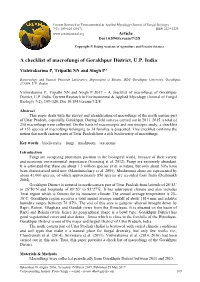 A Checklist of Macrofungi of Gorakhpur District, U.P. India