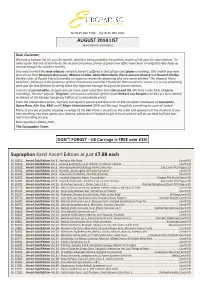 AUGUST 2014 LIST Supraphon Karel Ancerl Edition at Just £7.88 Each