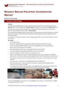 Magway Region Fieldtrip: Coordinator Report