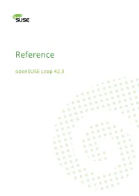 Reference Opensuse Leap 42.3 Reference Opensuse Leap 42.3