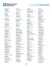 Spring 2020 Dean's List