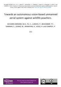 Towards an Autonomous Vision-Based Unmanned Aerial System Against Wildlife Poachers
