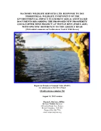 Final Report Filed by Wayne Mccrory, Rpbio, to Federal Review Panel On