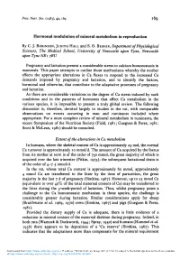 Hormonal Modulation of Mineral Metabolism in Reproduction