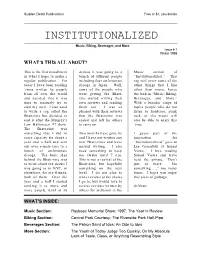 Institutionalized Issue #1
