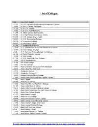 List of Colleges