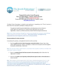 Nonprofit Security Grant Program