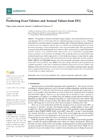 Predicting Exact Valence and Arousal Values from EEG