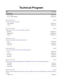 Technical Program